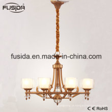 Novo Cristal Cristal Moderno Bronze Chandelier Hotel Pingente Luz para Sala de Estar